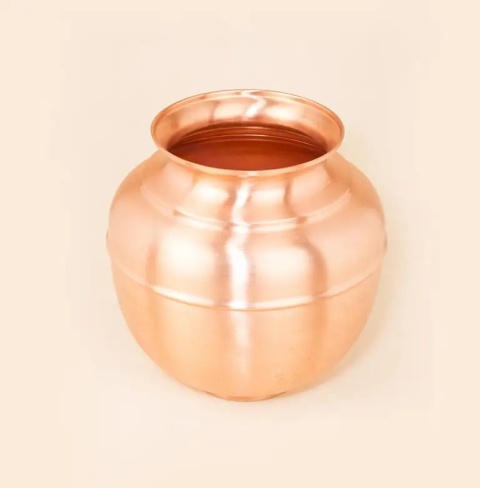 Traditionelles Kupferwassergefäß (Jeevarasam Pot) – 5 Liter